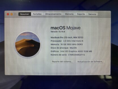 Mackbook Pro 13 A1278 - Imagen 5